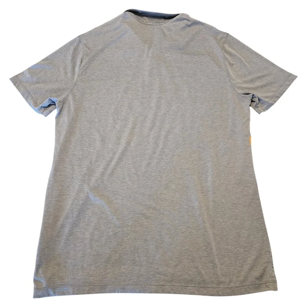 Nike Dri Fit Golf Performance Polo Shirt Mens‎ Sz Large Gray Stripes Athletic